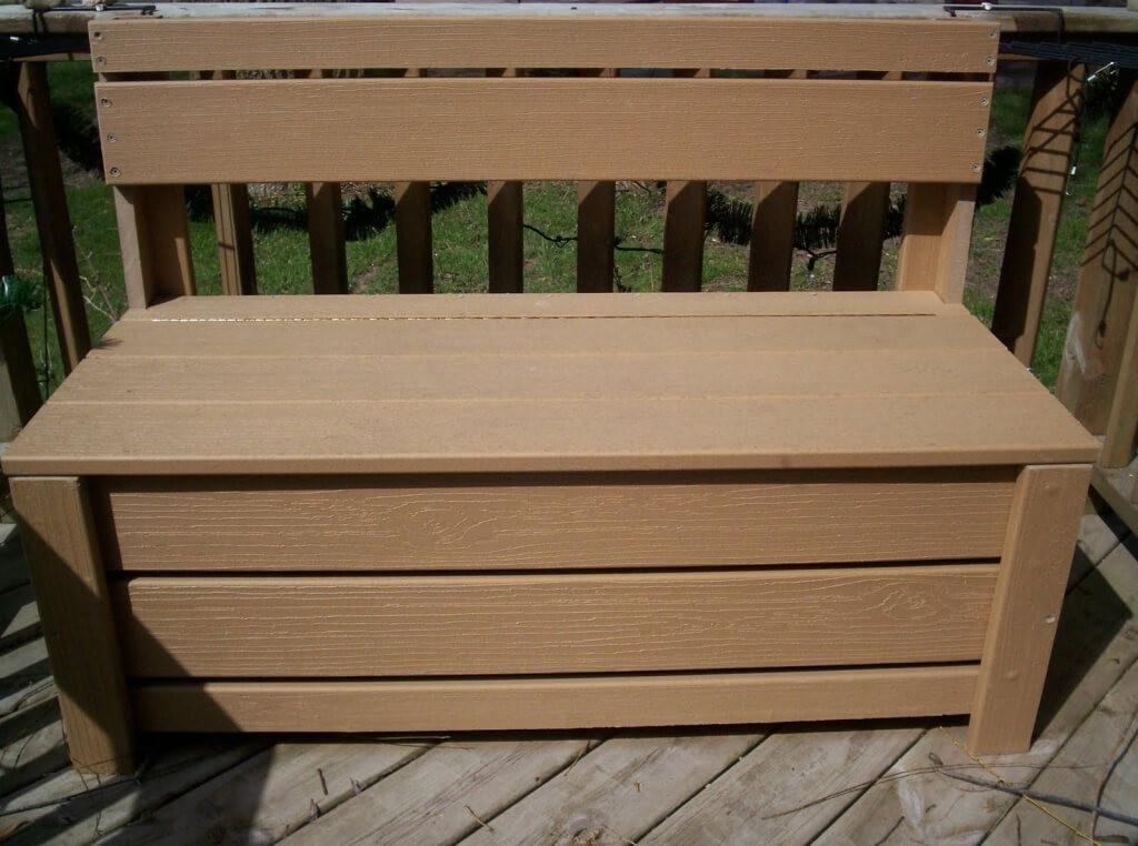 Modern Outdoor Storage Bench
 Modern Outdoor Ideas Storage Bench With Underneath Baskets
