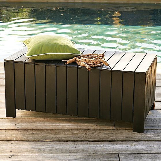 Modern Outdoor Storage Bench
 Wood Slat Storage Bench Modern Outdoor Benches by