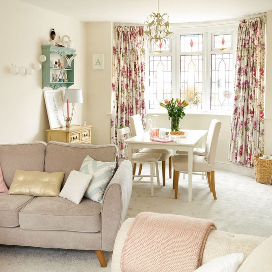 Modern Shabby Chic Living Room
 Modern living room with mismatched shabby chic touches