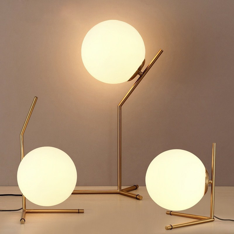 Modern Table Lamp For Bedroom
 Modern Table Lamps Glass LED Desk Lamps Shade Globe Ball
