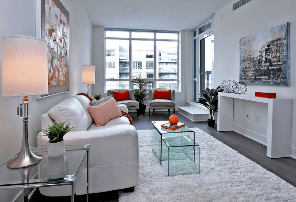 Modern White Living Room
 21 Modern Living Room Design Ideas