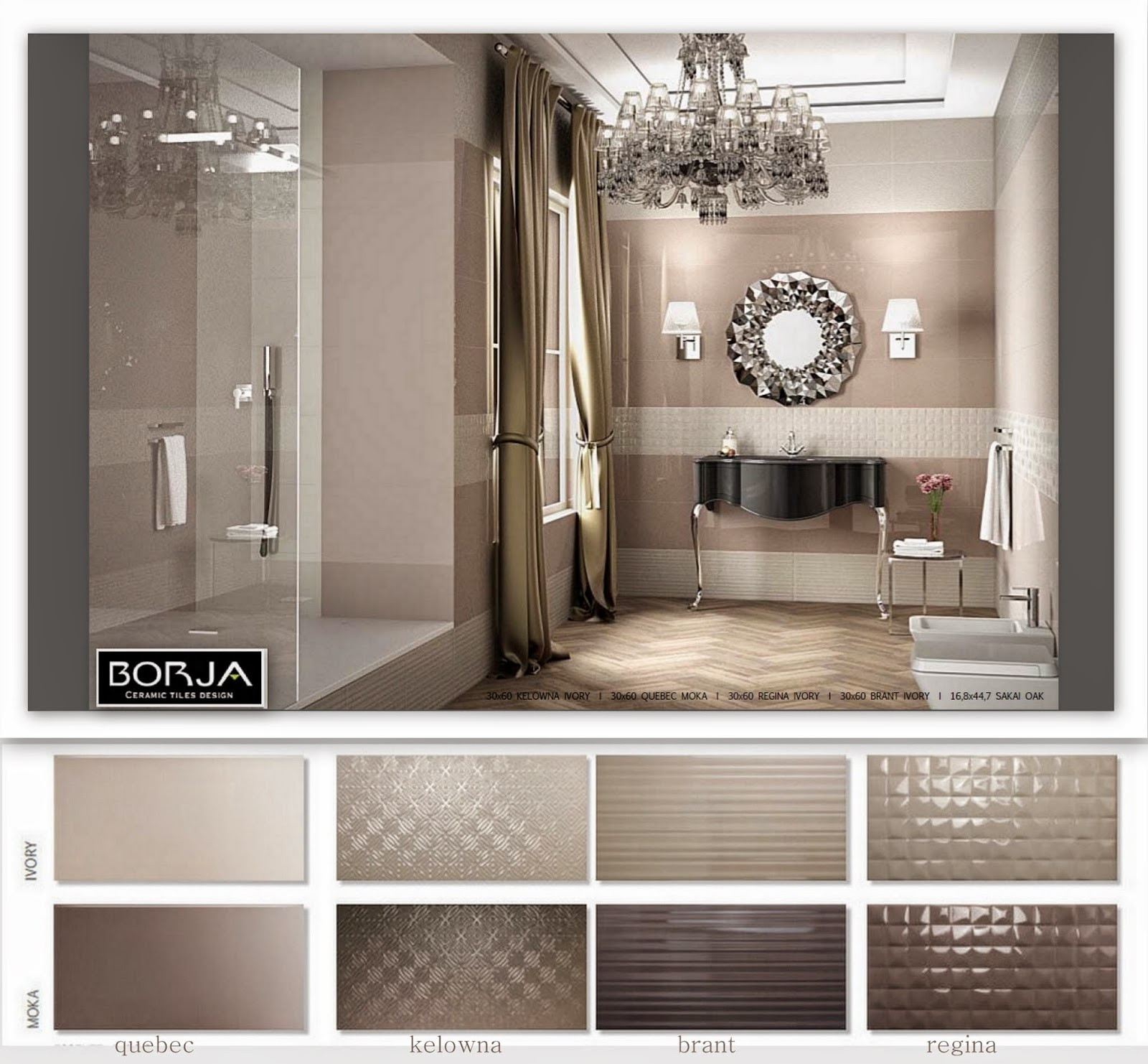 Most Popular Bathroom Tile
 BORJA CERAMIC TILES DESIGN Walls 30x60 one of the most