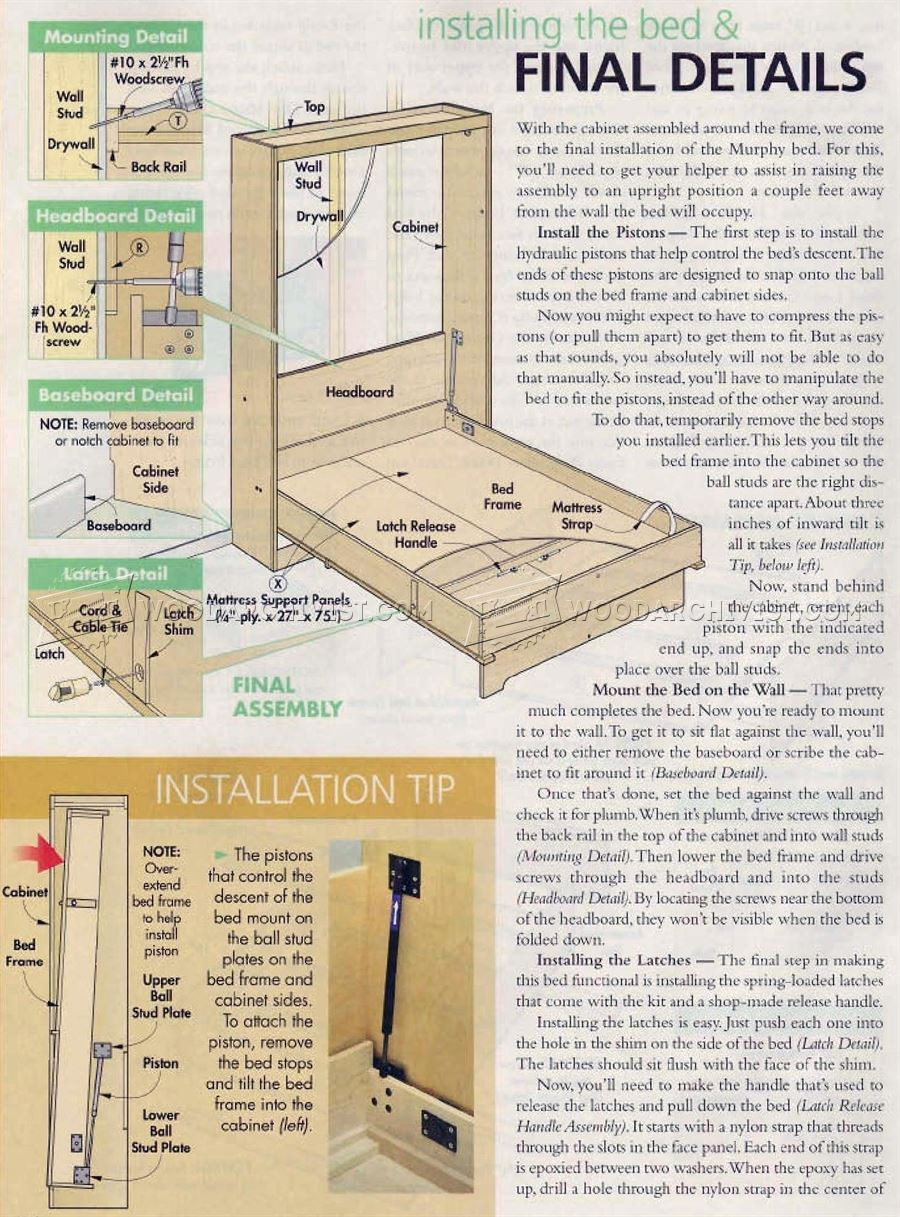 Murphy Bed DIY Plans
 Murphy Bed Plans • WoodArchivist