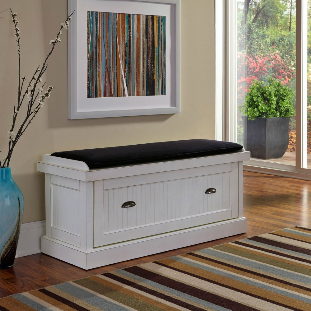 Nantucket Storage Bench
 Home Styles Nantucket Distressed Upholstered Storage Bench