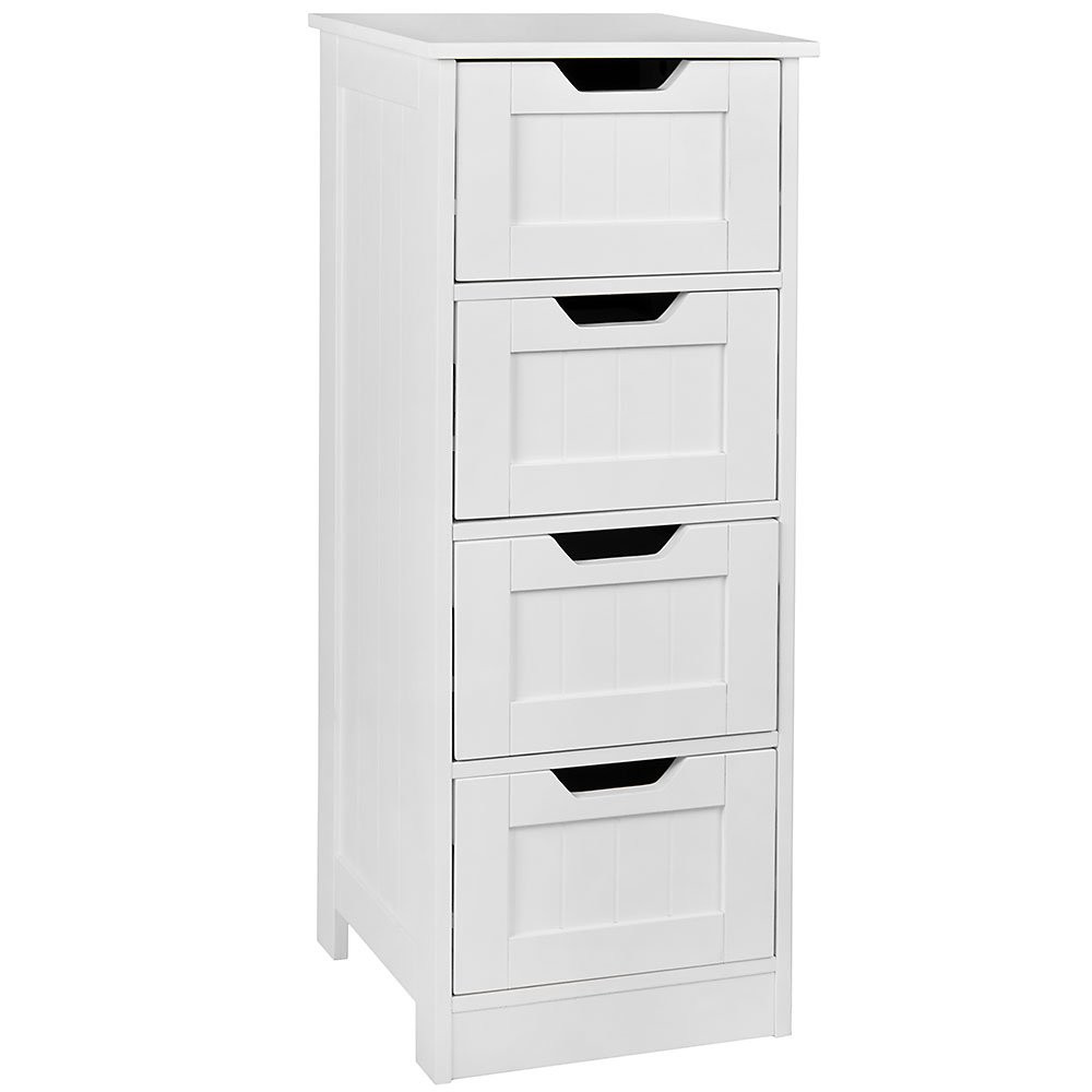 Narrow Bathroom Cabinet With Drawers
 White Tall Chest Drawers Narrow Tallboy Cabinet Bedroom