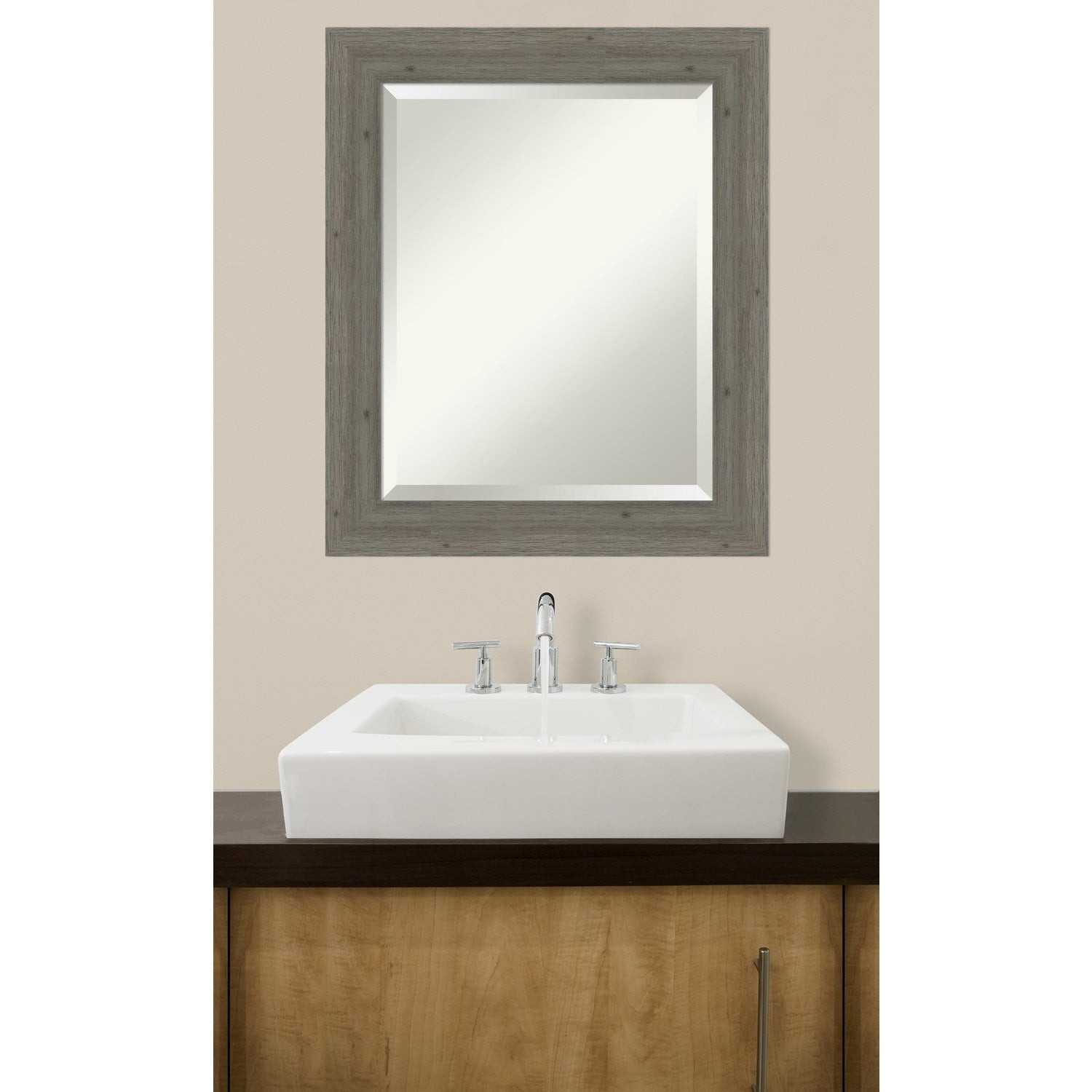 Narrow Bathroom Mirror
 Bathroom Mirror Fencepost Grey Narrow