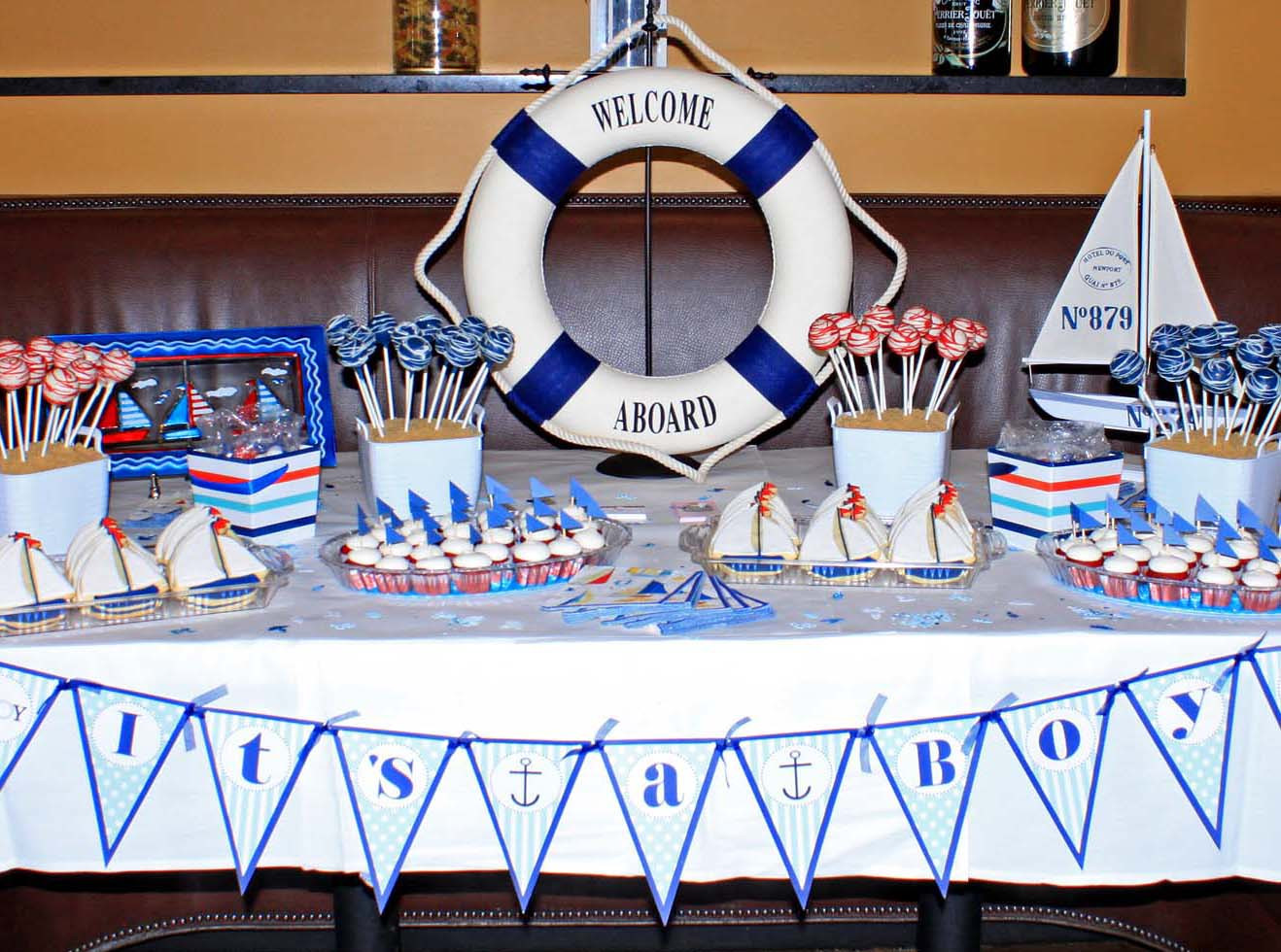 Nautical Baby Shower Decor Ideas
 Sailboat Nautical Themed Baby Shower Ideas