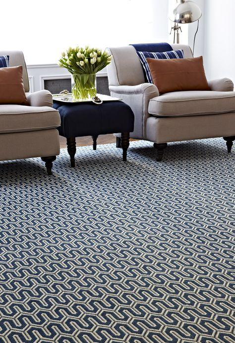 Nautical Rugs For Living Room
 A striking navy geometric rug in a living room Stanton