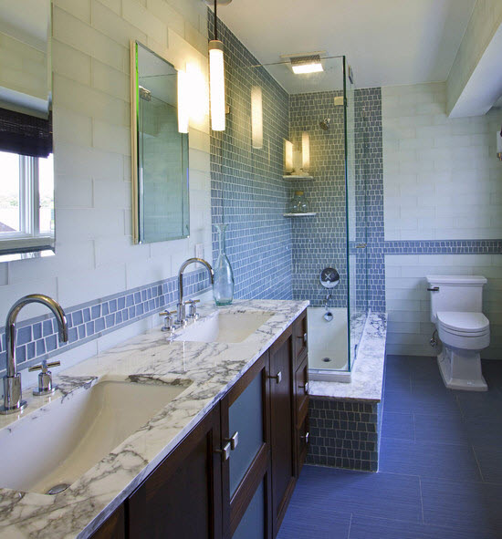 Navy Blue Bathroom Tiles
 37 navy blue bathroom floor tiles ideas and pictures 2019