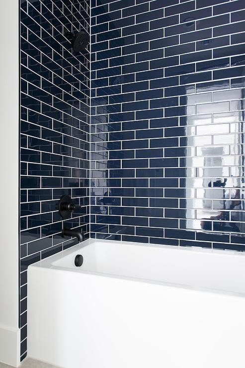 Navy Blue Bathroom Tiles
 Navy Tile Trend Alert