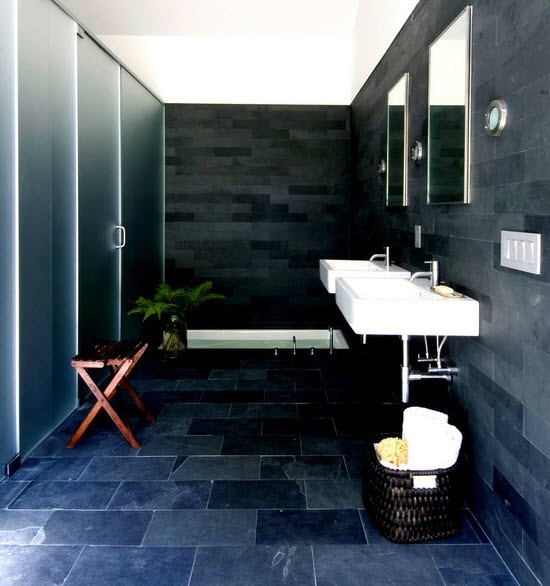 Navy Blue Bathroom Tiles
 37 navy blue bathroom floor tiles ideas and pictures