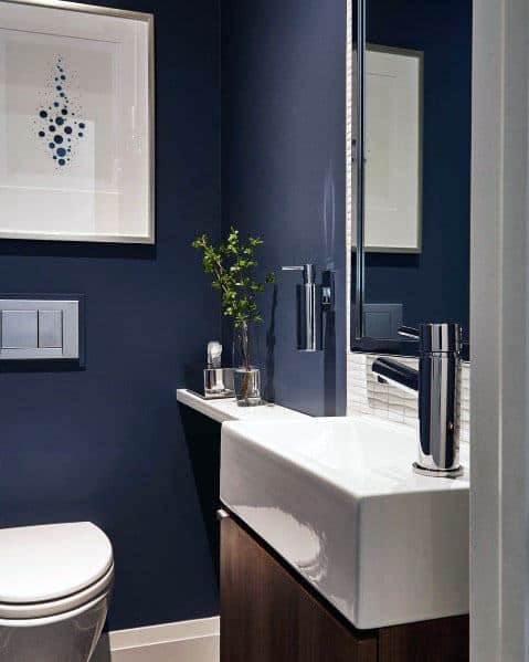 Navy Blue Bathroom Wall Decor
 Top 50 Best Blue Bathroom Ideas Navy Themed Interior Designs
