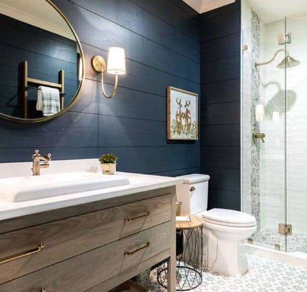 Navy Blue Bathroom Wall Decor
 Top 50 Best Blue Bathroom Ideas Navy Themed Interior Designs