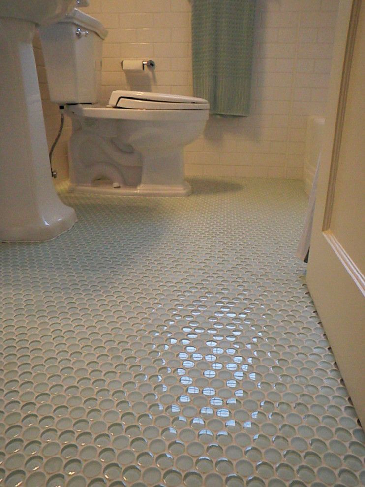 Non Slip Bathroom Tiles
 Magnificent penny tile floor Decorating for Bathroom