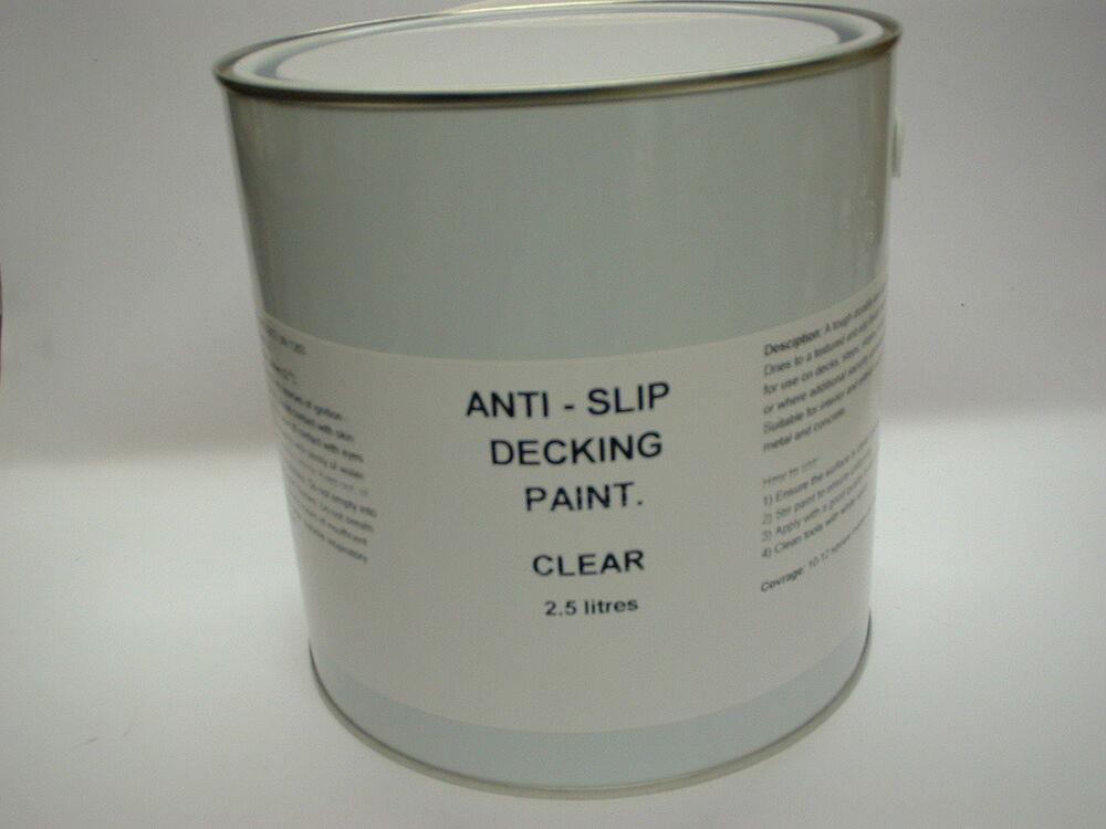 Non Slip Deck Paint
 2 5lt Clear Anti Slip Floor Decking Paint Concrete Wood