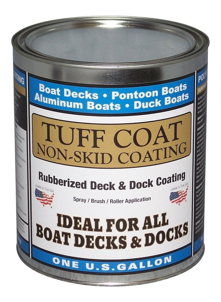 Non Slip Deck Paint
 Tuff Coat DIY rubberized non skid boat deck coating kit