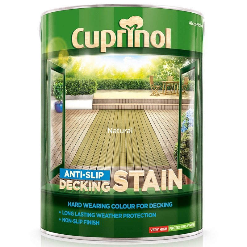 Non Slip Deck Paint
 Cuprinol Anti Slip Decking Stain Natural 5L