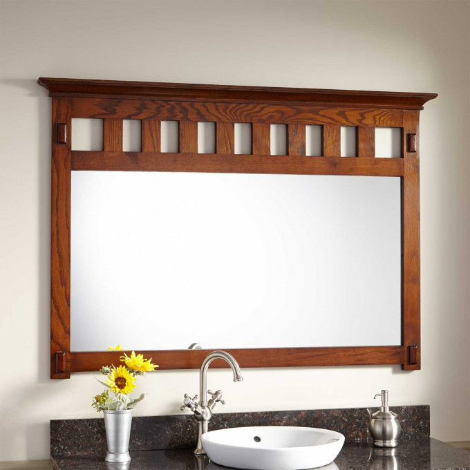 Oak Bathroom Mirror
 Harington Oak Vanity Mirror Bathroom Mirrors Bathroom