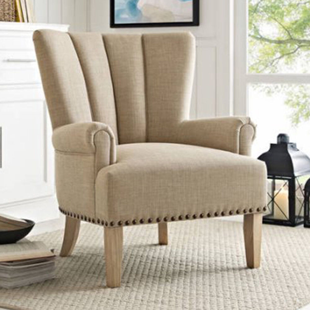 Occasional Chairs For Living Room
 Chair Accent Upholstered Beige Living Room Furniture Seat
