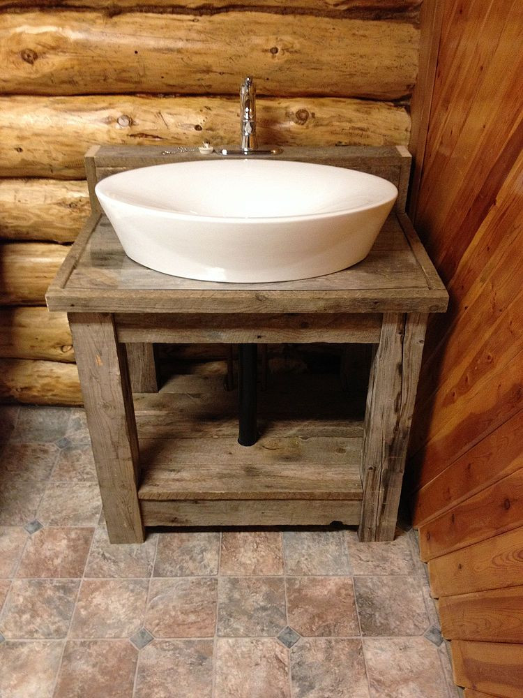 Old Barn Wood Bathroom Vanity
 Reclaimed Wood Bathroom Vanity