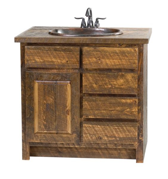 Old Barn Wood Bathroom Vanity
 Wood vanity Vanities and Barn wood on Pinterest