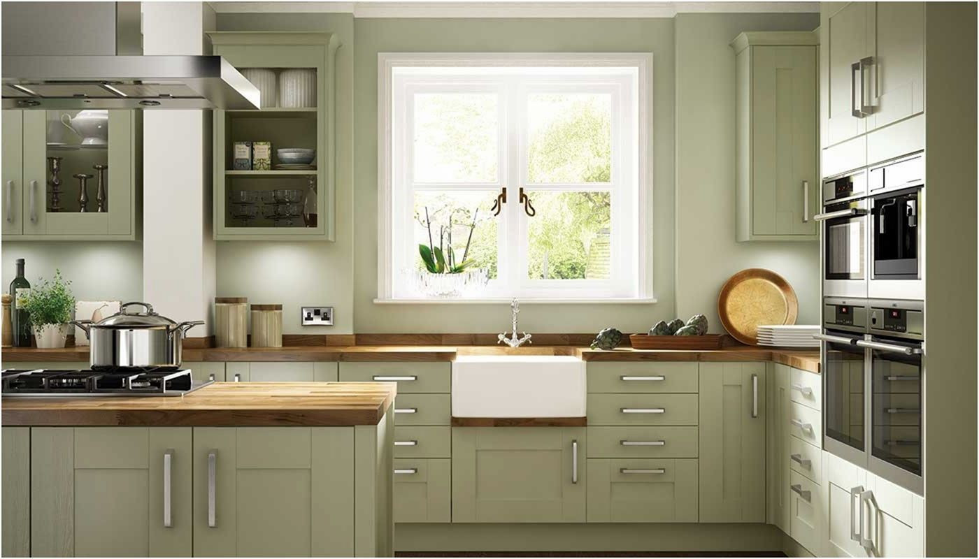 olive color kitchen wall