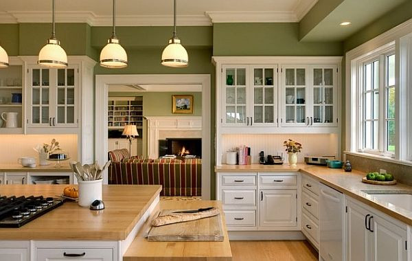Olive Green Kitchen Walls
 Eye For Design Olive Green Interiors