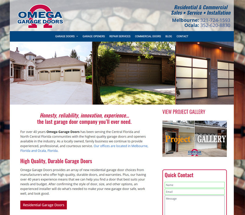 Omega Garage Doors
 Portfolio Item Omega Garage Doors Home Improvement Web