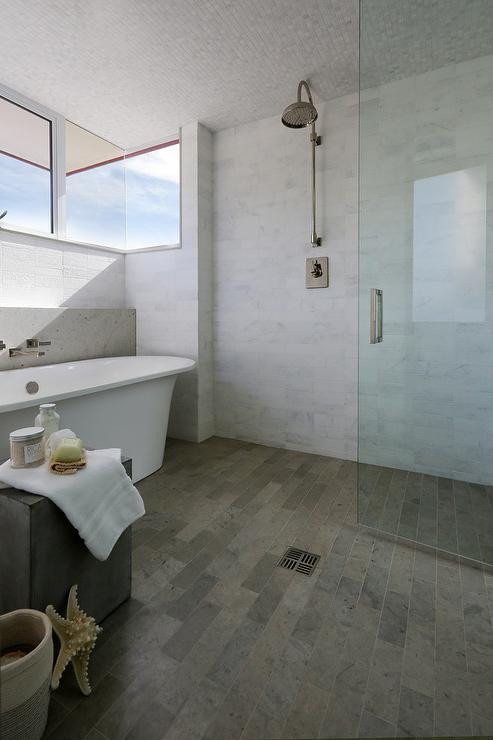 Open Shower Bathroom
 Industrial Bathroom Design Modern bathroom Mell