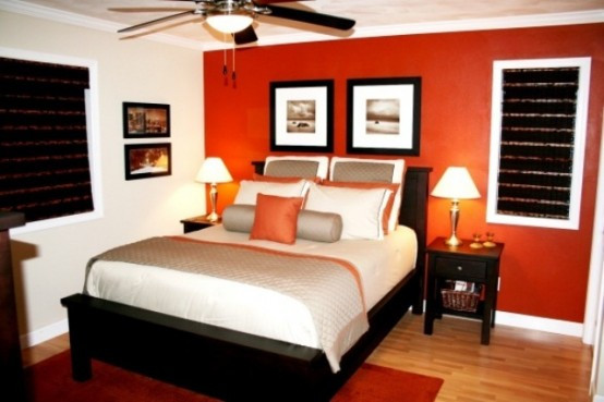 Orange Bedroom Wall
 Orange Accents In Bedrooms – 68 Stylish Ideas DigsDigs