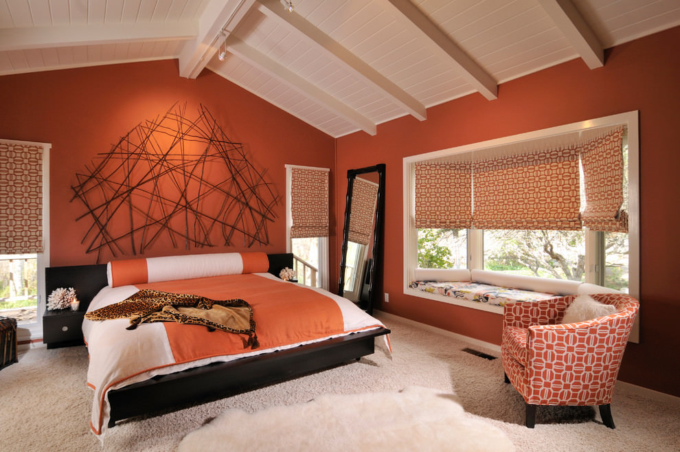 Orange Bedroom Wall
 24 Orange Bedroom Designs Decorating Ideas
