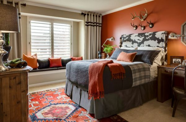 Orange Bedroom Wall
 Decorating With Orange Accents Inspiring Interiors
