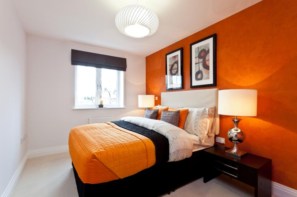 Orange Bedroom Wall
 Orange Feature Wall Design Ideas s & Inspiration