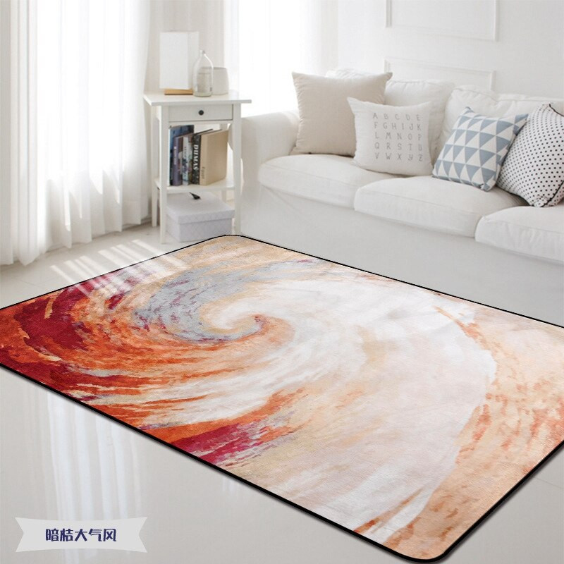 Orange Rugs For Living Room
 Abstract Orange Yellow Sky Wind Floor Mats Carpets