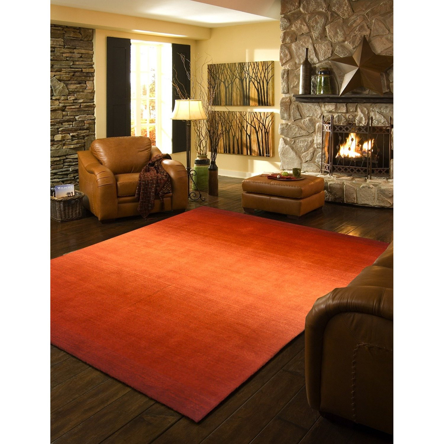 Orange Rugs For Living Room
 Mad for Mid Century Orange Rug for a Mid Century Ranch