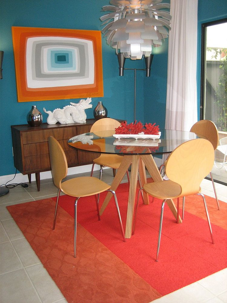 Orange Rugs For Living Room
 25 Trendy Dining Rooms with Spunky Orange