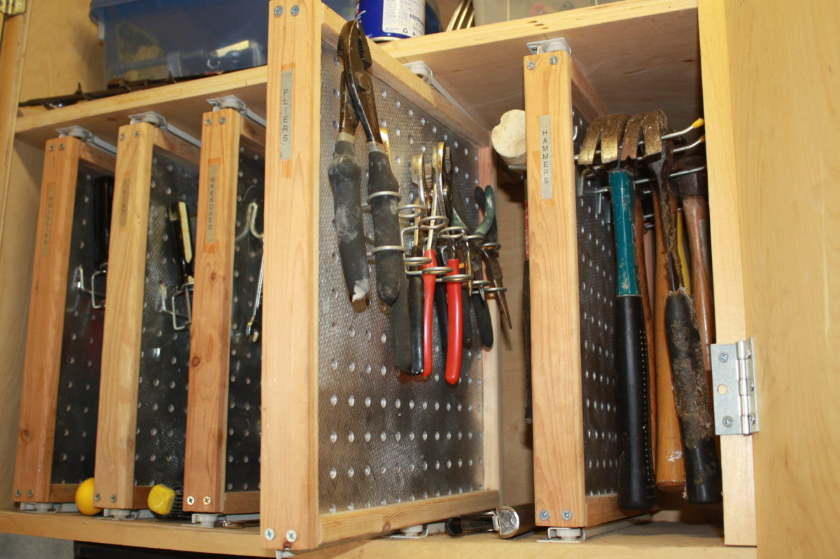 Organize My Garage
 My first woodworking project was to make a shop in the two