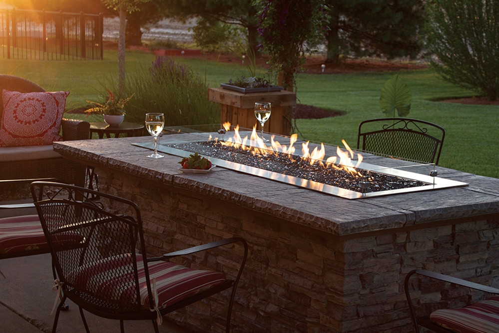 Outdoor Gas Fire Pits
 White Mountain Hearth by Empire Outdoor Linear Gas Fire