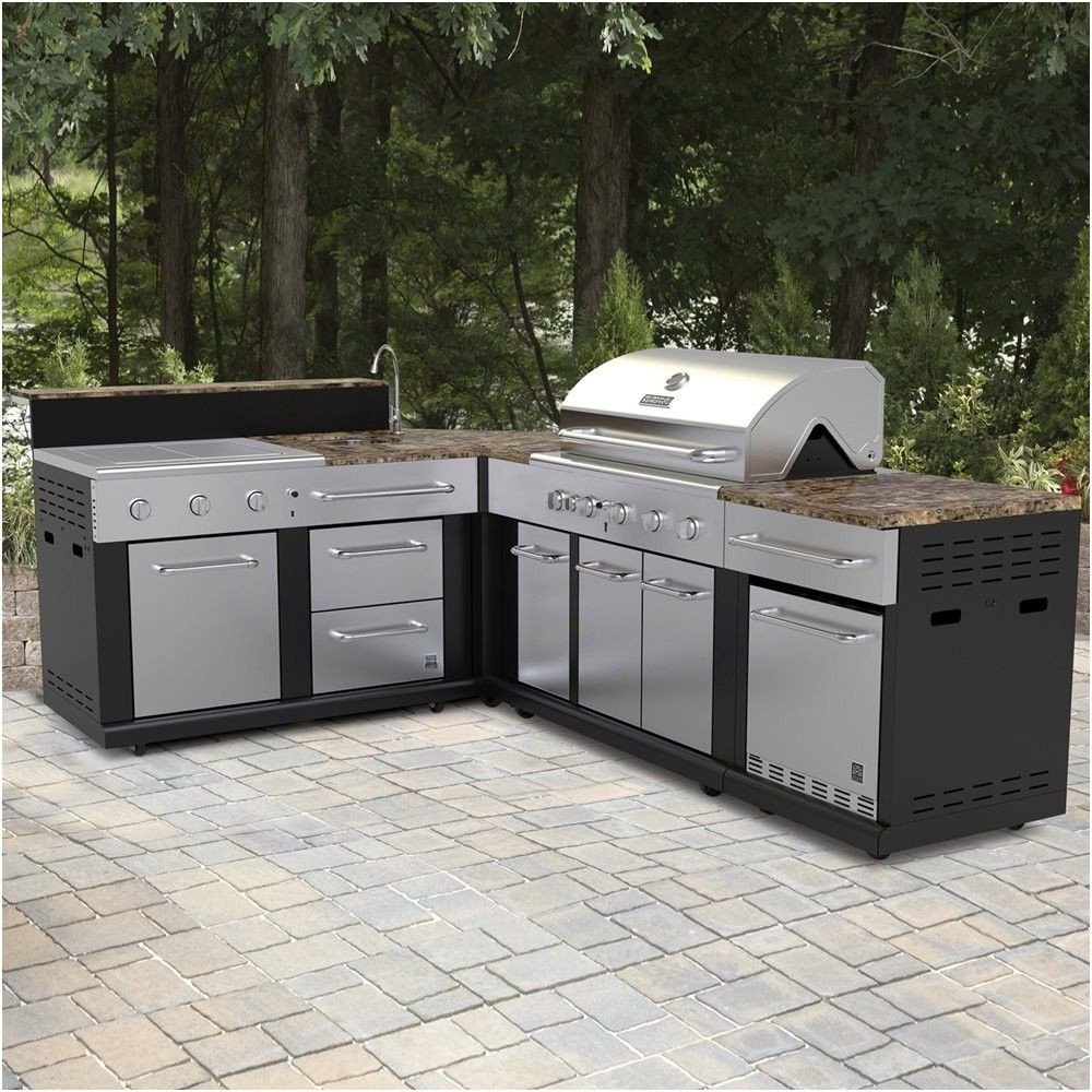 Outdoor Kitchen Cabinets Lowes
 master forge corner modular outdoor kitchen set lowe s
