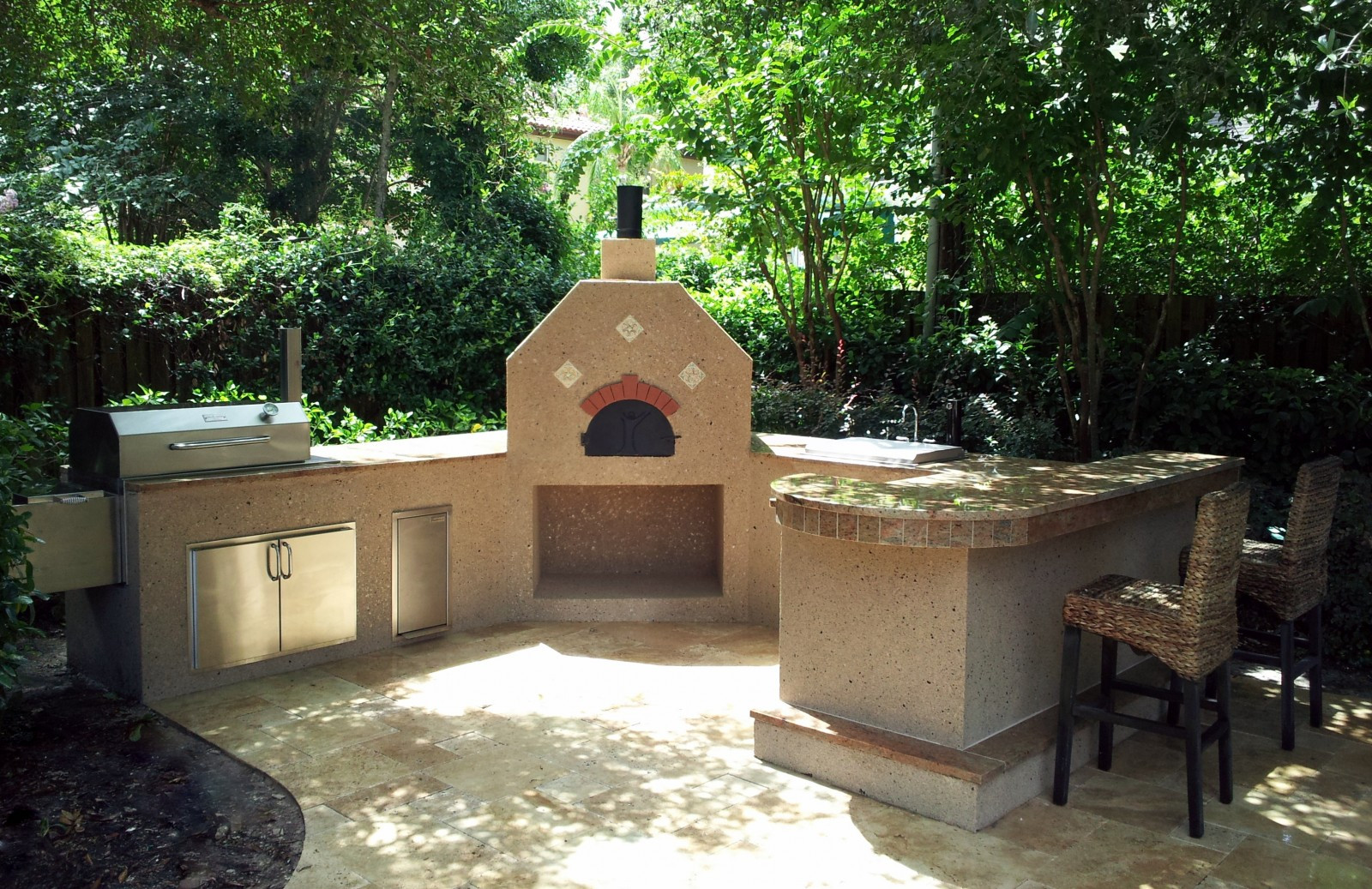 Outdoor Kitchen Charcoal Grill
 Creative Outdoor Kitchens Charcoal Grills and Smokers