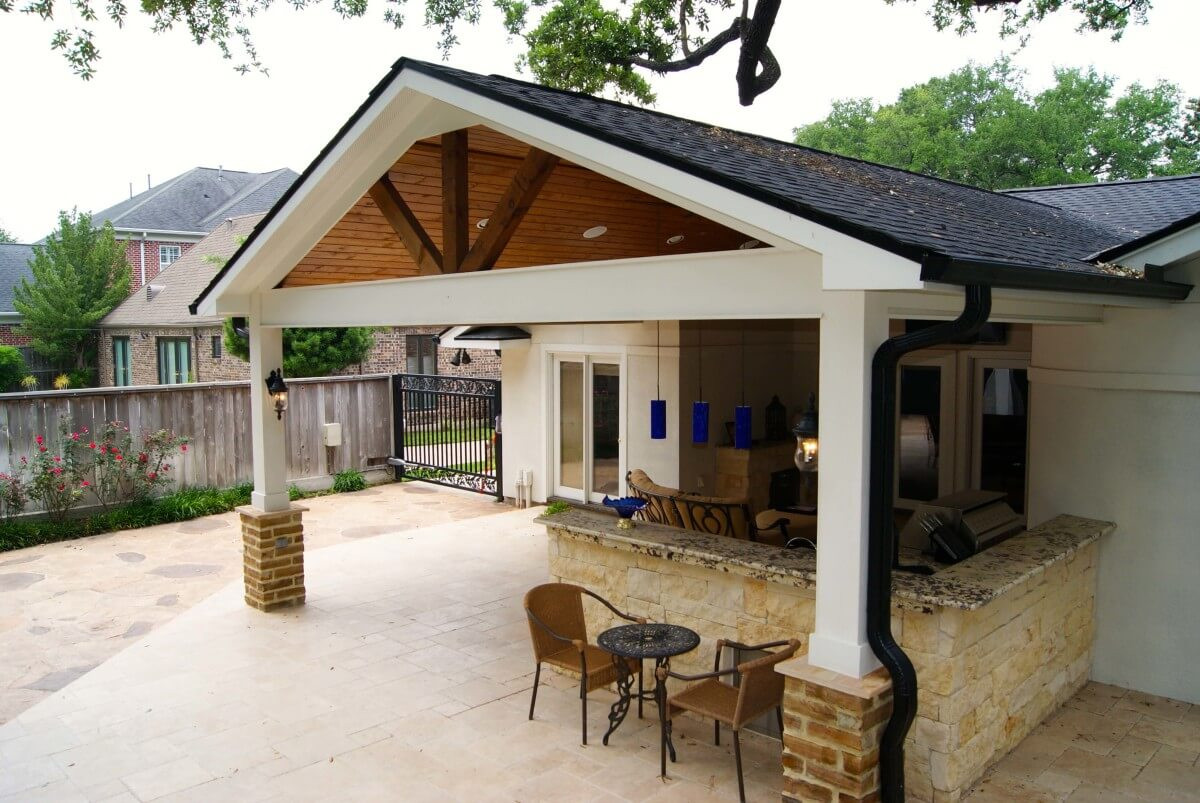 Outdoor Kitchen Covers
 Contemporary Patio Cover Kitchen and Firepit Texas