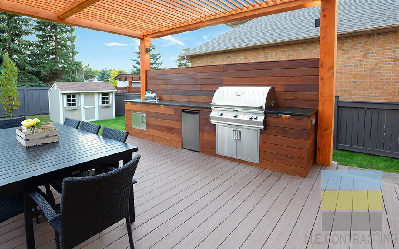 Outdoor Kitchen Deck
 posite Deck & Pergolas with Outdoor Kitchen Latest