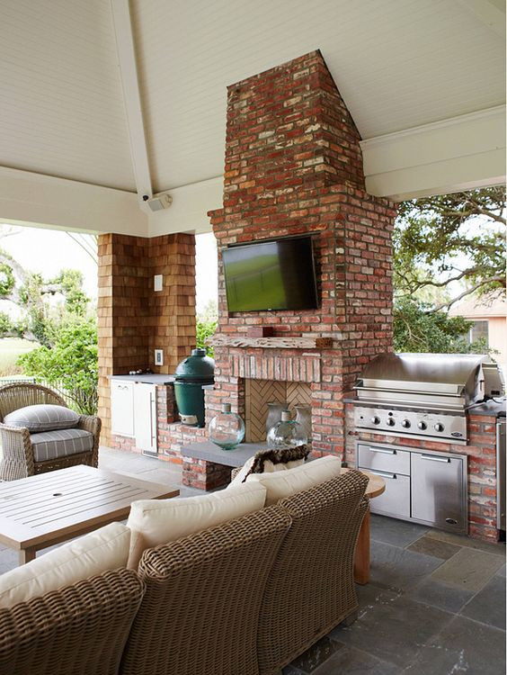Outdoor Kitchen Designs With Fireplace
 40 Beautiful Outdoor Kitchen Designs