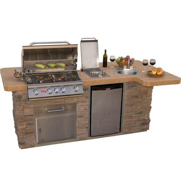 Outdoor Kitchen Island With Sink
 Bull Outdoor Products BBQ Island w Angus Grill Sink