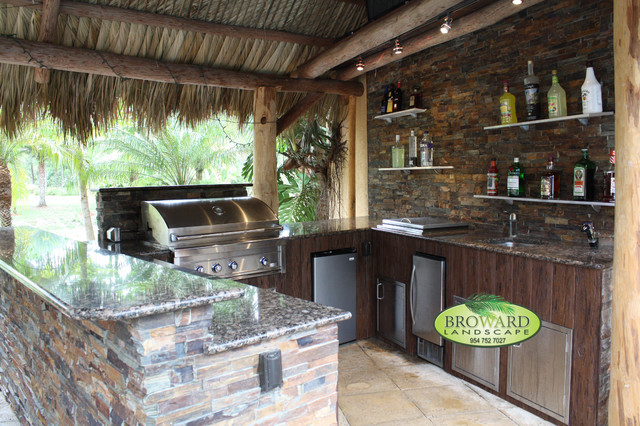 Outdoor Kitchen Miami
 Outdoor Kitchen Tropical Patio Miami by Broward