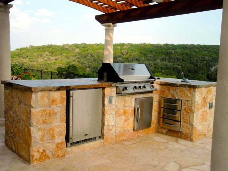 Outdoor Kitchen Refrigerator
 Outdoor Kitchen Austin TX Gallery Landscaping