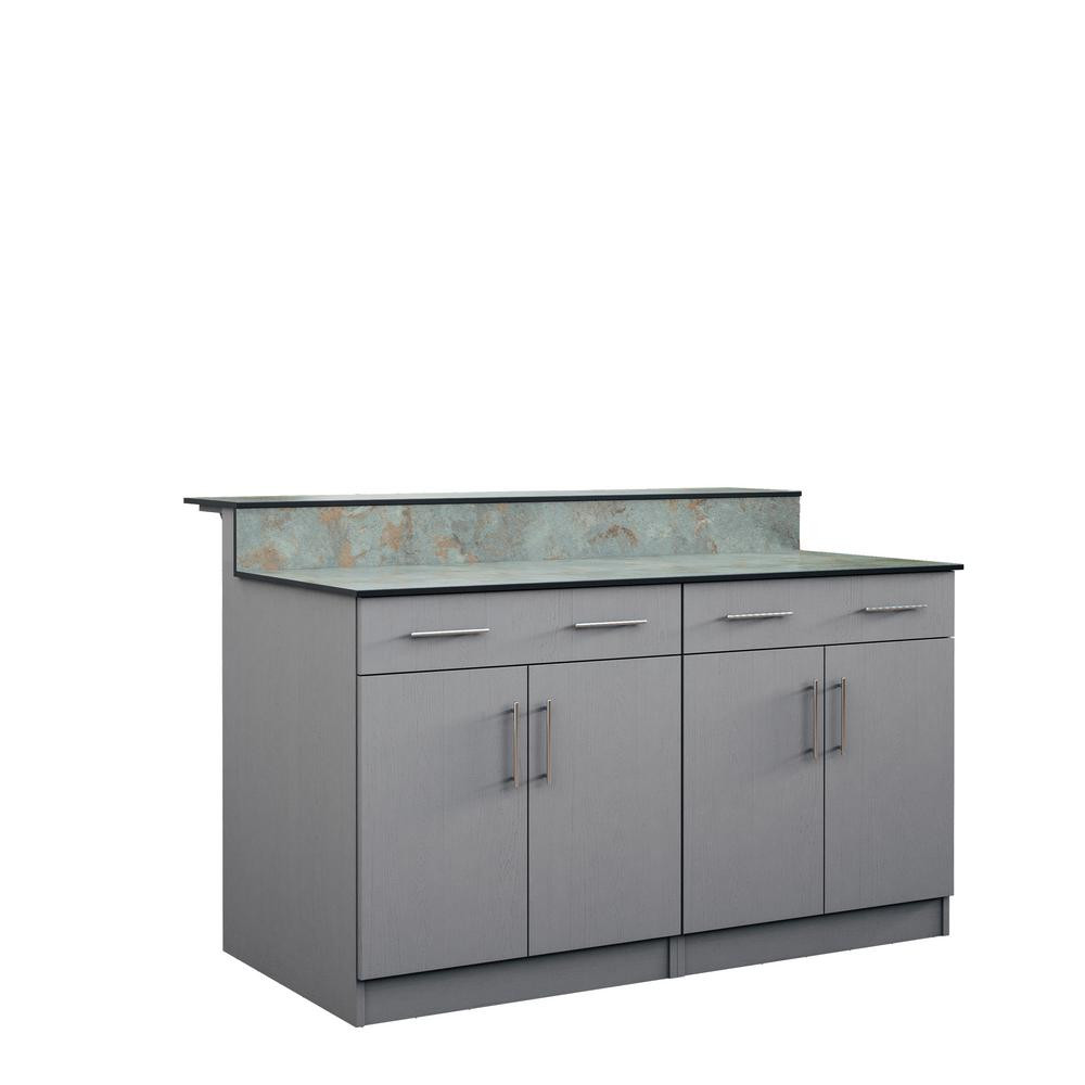 Outdoor Kitchen Storage
 WeatherStrong Key West 59 5 in Outdoor Bar Cabinets with