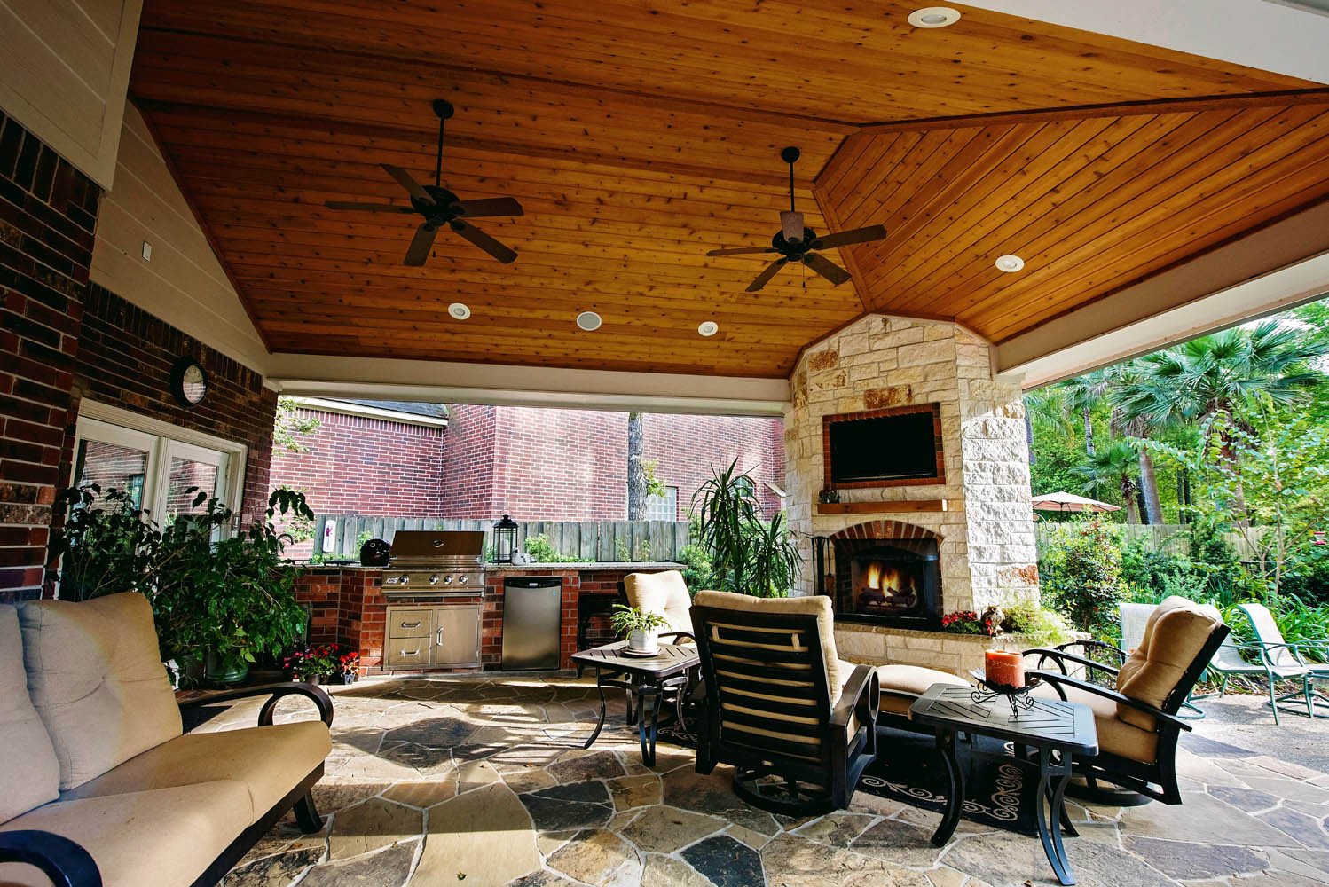 Outdoor Kitchen With Fireplace
 Houston Outdoor kitchens Spring s