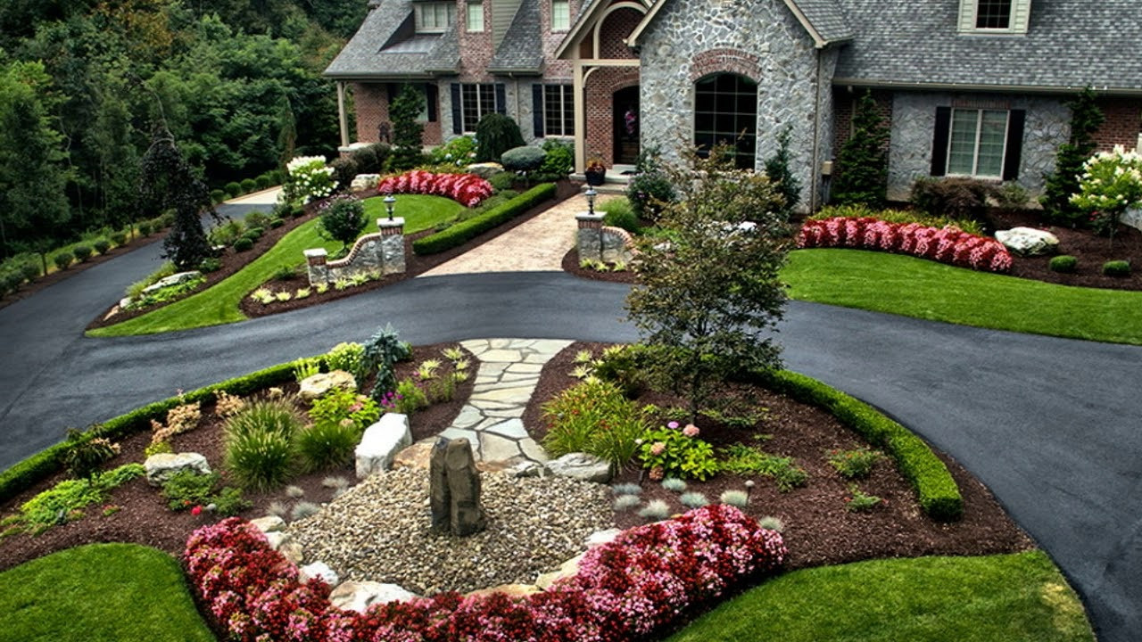 Outdoor Landscape Design
 Best 50 Garden Design Driveway Garden Desain Ideas