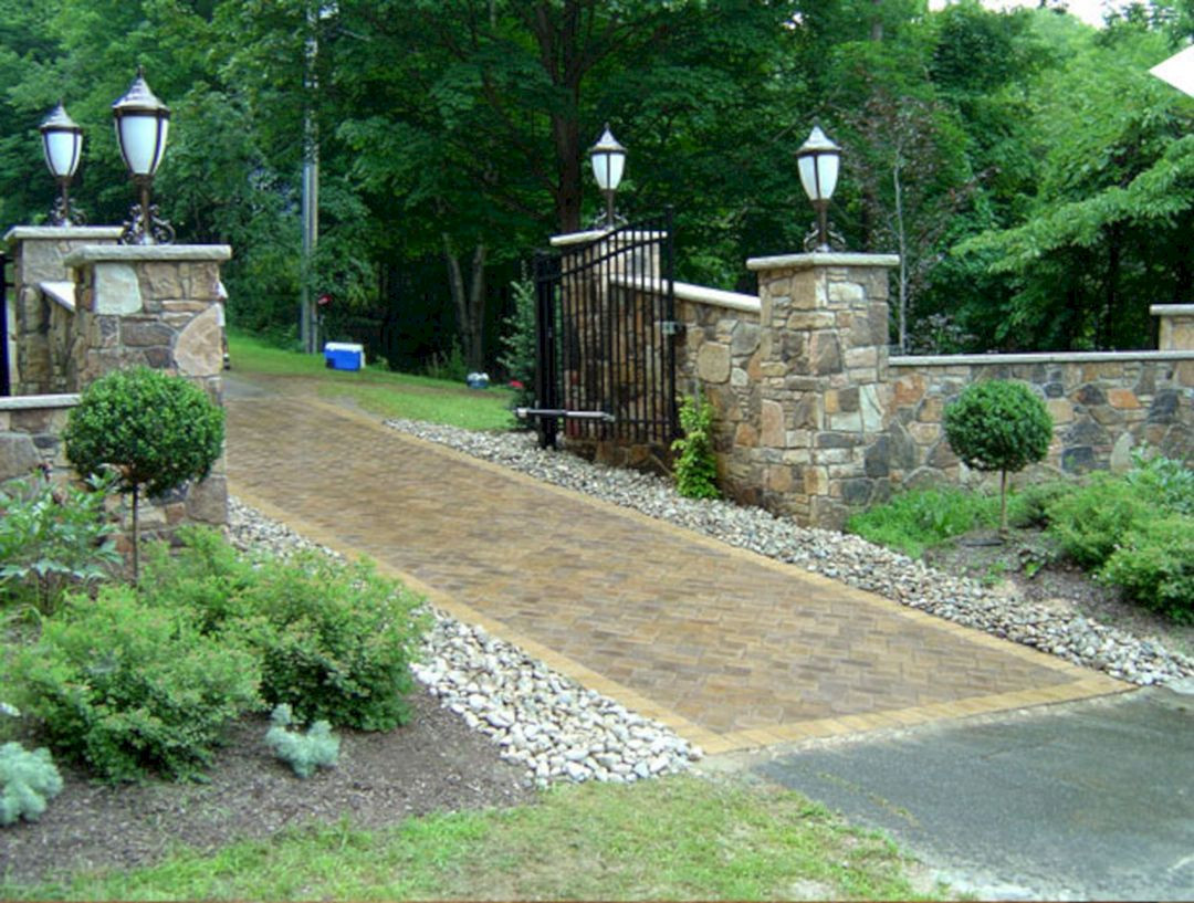 Outdoor Landscape Driveway
 36 Most Popular Entrance Landscaping Garden For Your Home
